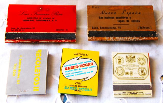 Cerillas antiguas lote de 5 cajitas