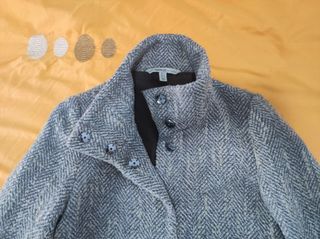 Abrigo jaspeado gris Zara