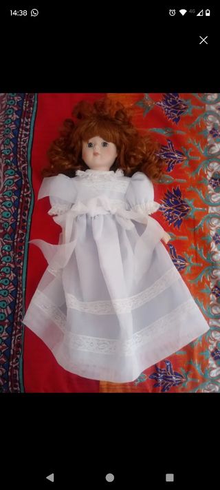 Muñeca porcelana primera comunión