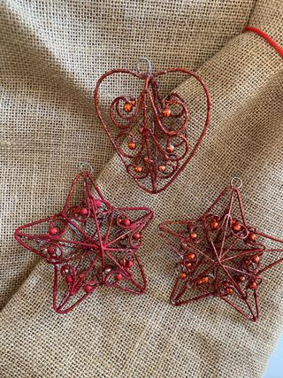 3 decorazioni per Albero Natale vintage