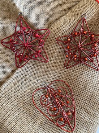 3 decorazioni per Albero Natale vintage