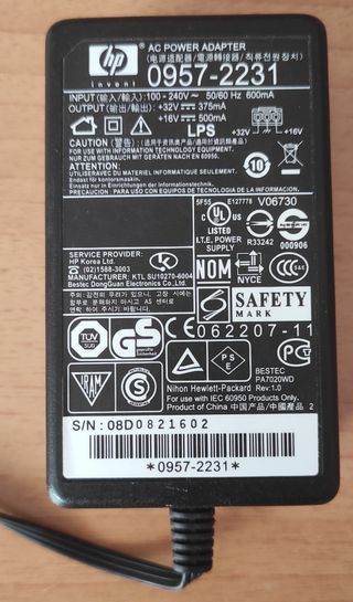ADAPTADOR DE CORRIENTE IMPRESORAS HP 0957-2231