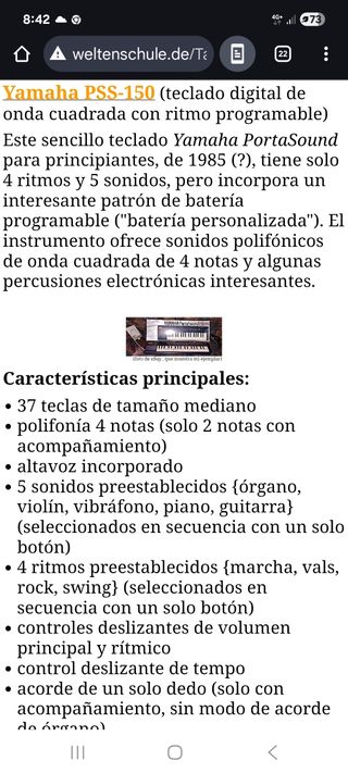 Yamaha portasound pss-150