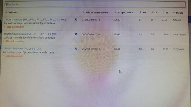 Suggerimenti omocinetici per Ford Transit