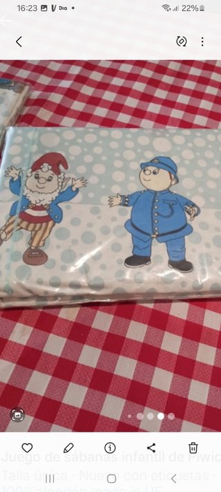 Juego de sábanas infantil Piwick nuevo