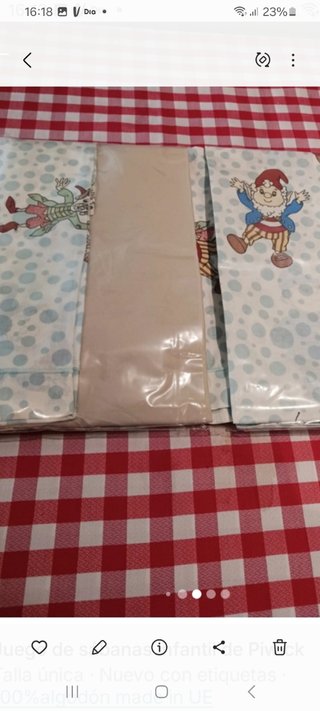 Juego de sábanas infantil Piwick nuevo