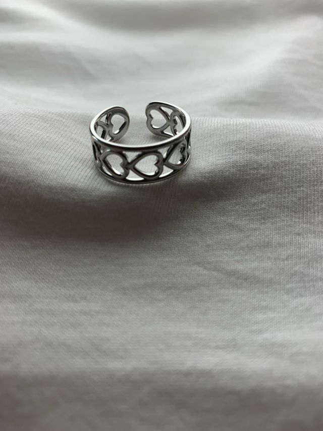 Anel Prateado em Aço Inoxidável