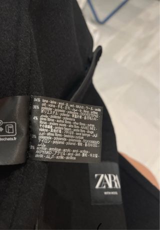 Abrigo con lana zara man 