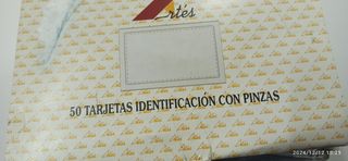 Caja 50 U. Tarjetas identificación
