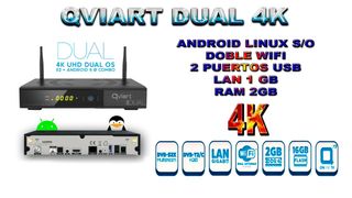 TDT-SAT Decodificador Qviart Dual 4K.