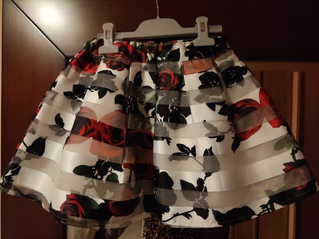 FALDA CEREREMONIA FLORAL 9-10años