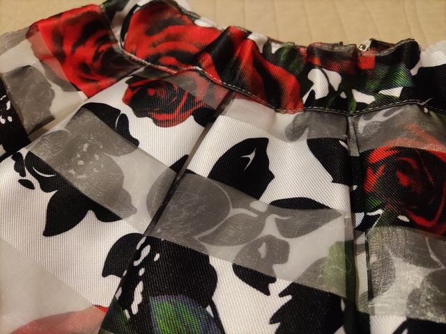 FALDA CEREREMONIA FLORAL 9-10años