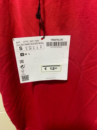 Body rojo de Zara