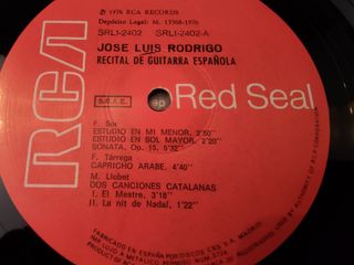 Vinilo Recital de guitarra española