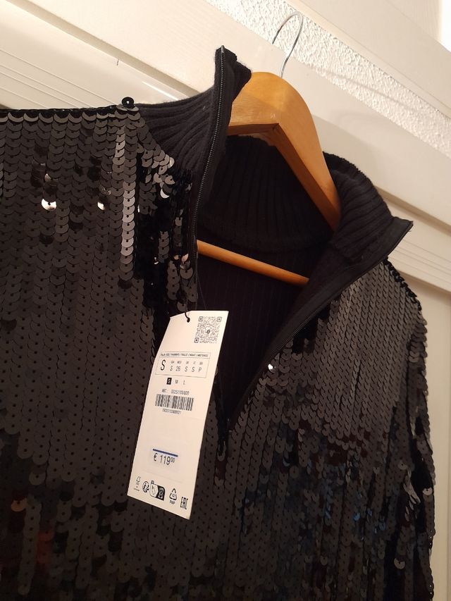 Vestido lentejuelas ZARA