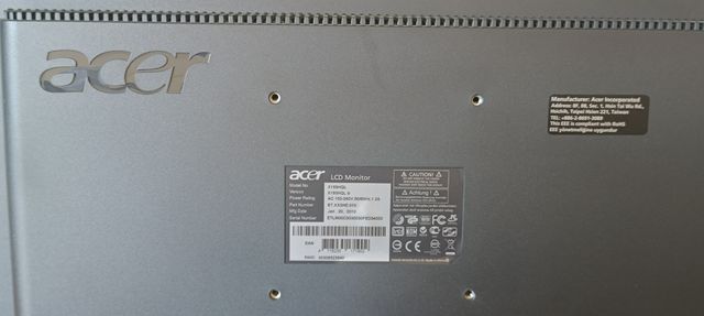 Monitor Acer 19" X193 HQL