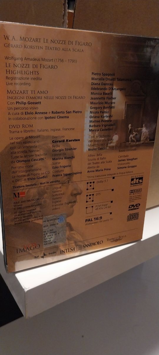 Dvd mozart le nozze di figaro