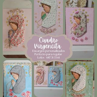 Cuadros de la virgen hechos a mano