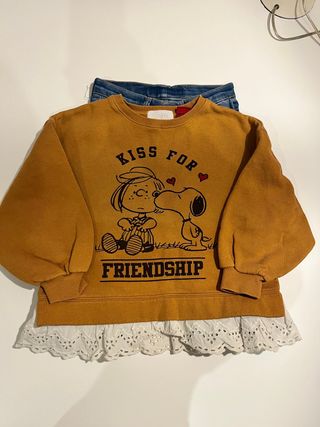 Conjunto sudadera Zara y vaquero