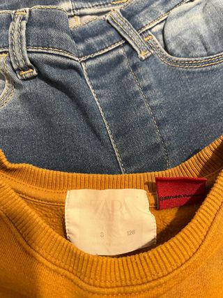 Conjunto sudadera Zara y vaquero