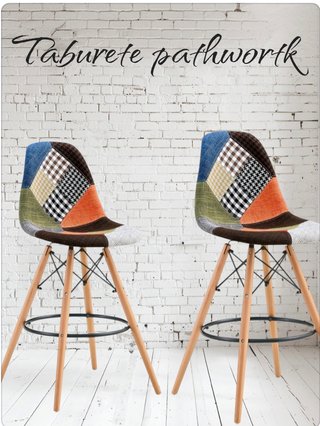 Taburete patworck nordico