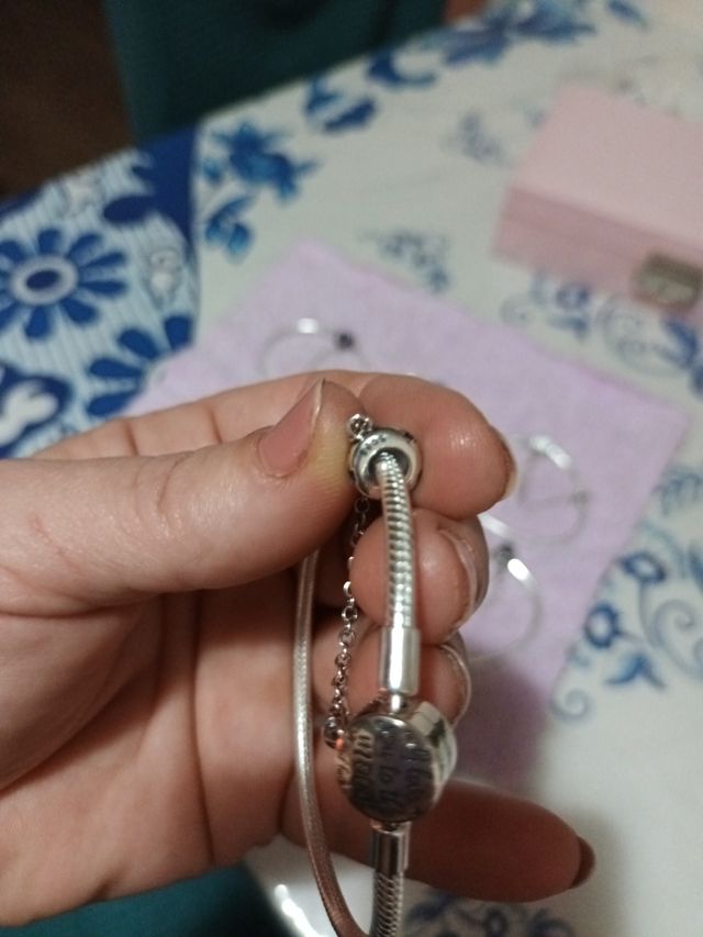 Pulsera estilo pandora plata de ley 925