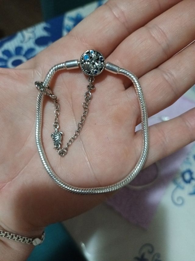 Pulsera estilo pandora plata de ley 925