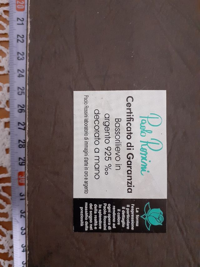 Cuadro italiano de plata en relieve