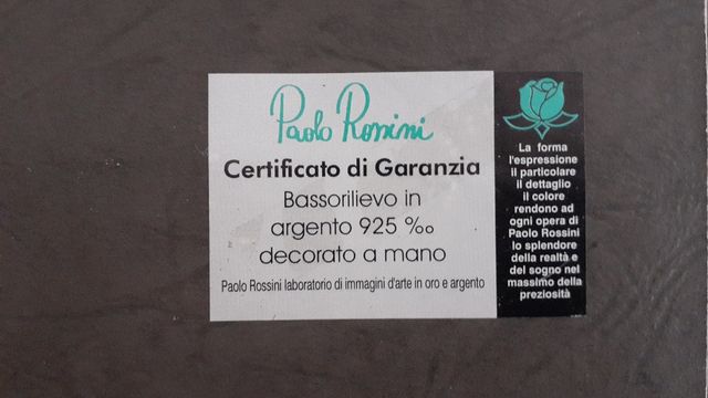 Cuadro italiano de plata en relieve