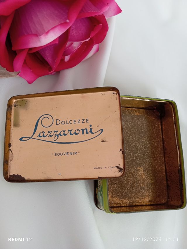 Collezione scatola vintage latta marca Lazzaroni