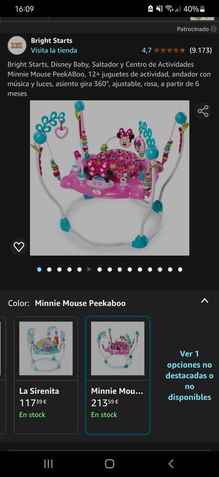 Saltarín Disney bebe niña