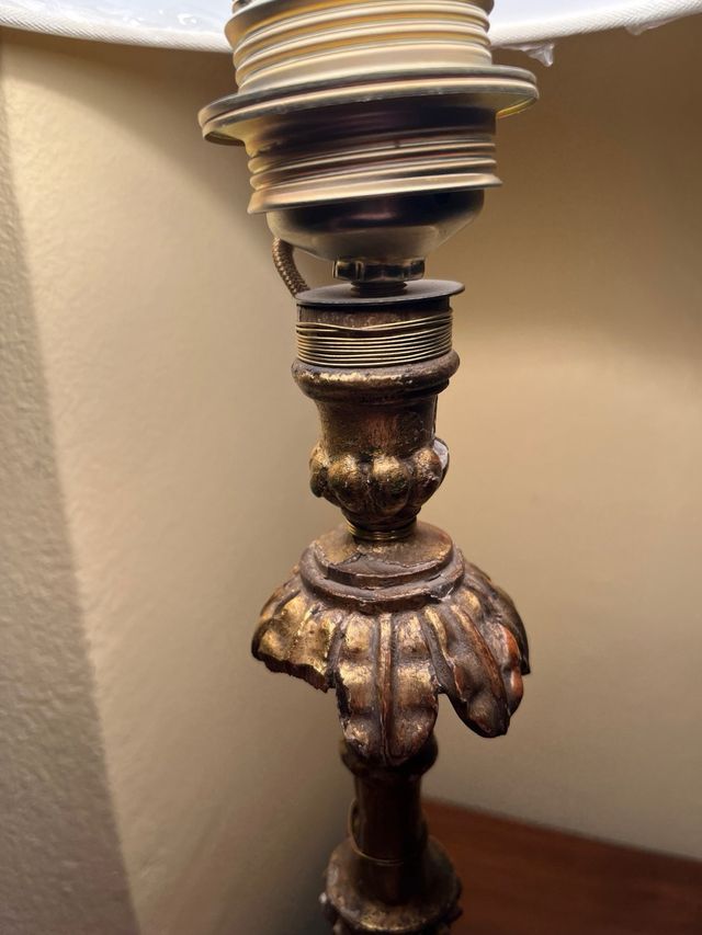 Aplique candelabro madera tallada