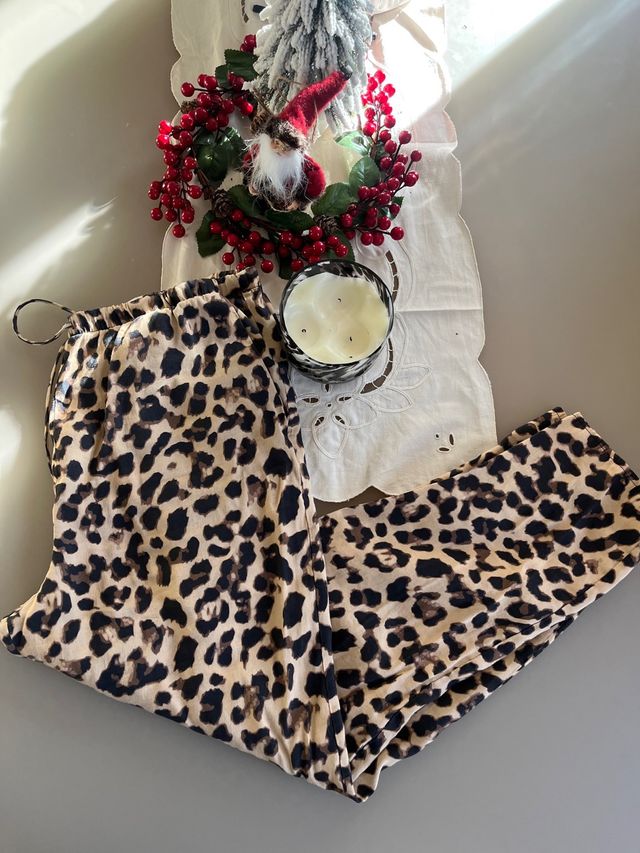 pantalone maculato animalier