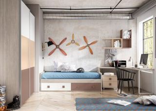 Camas nido.  Dormitorio juvenil