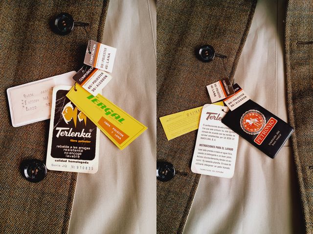 Gabardina reversible trench Petronio T52 60-70s