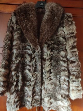 Abrigo chaquetón de piel de marmota 