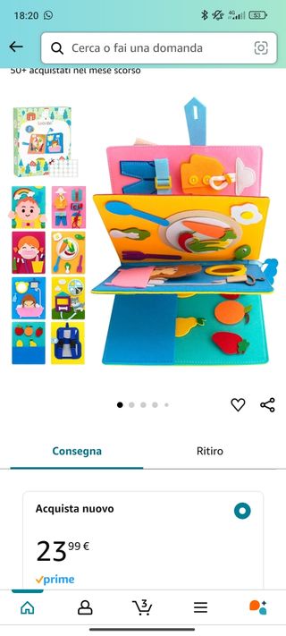 Gioco sensoriale Montessori 