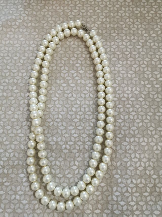 Collar perlas bisutería