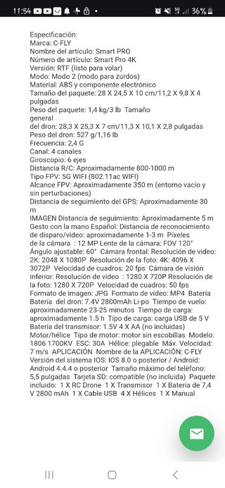 DRON C FLY SMART PRO BRUSHLESS