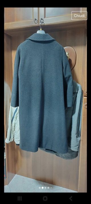 Cappotto lungo grigio scuro