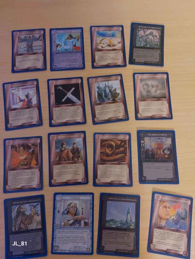 Cartas el señor de los anillos. 2 barajas