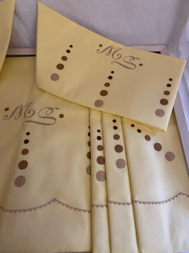 Juego de cama bordado, cama de 135