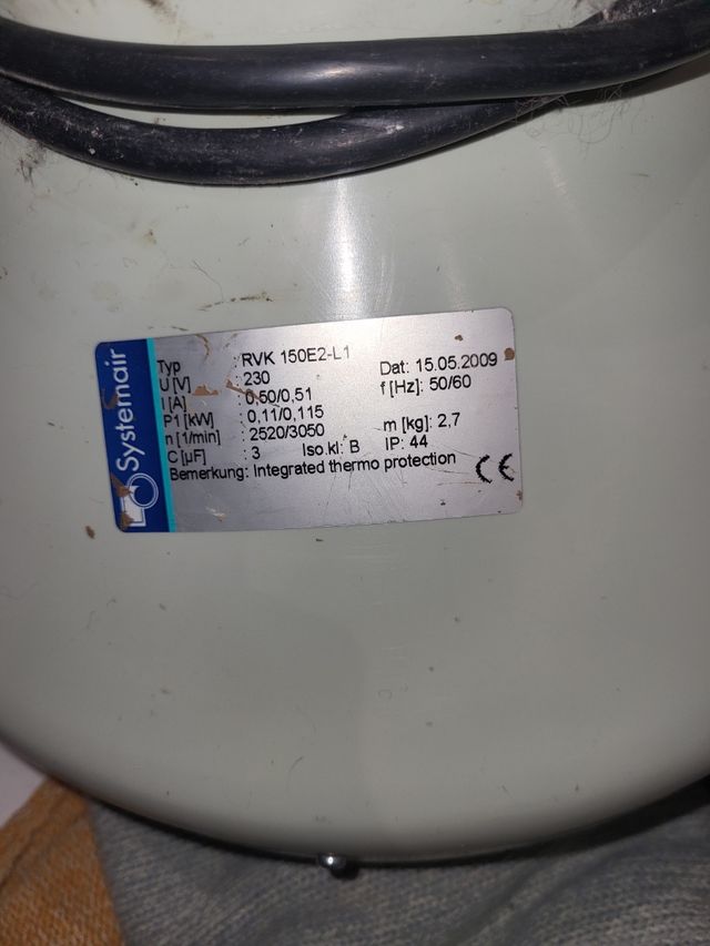 Extractor de aire tubular 15cm