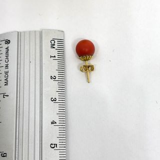 Pendientes de oro 18kt coral