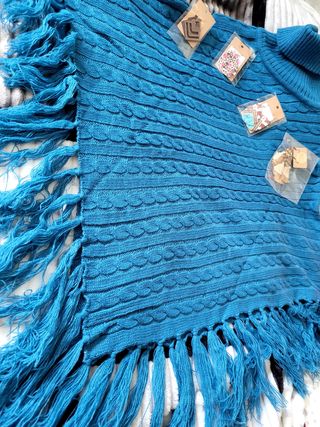Poncho azul 💙 celeste 