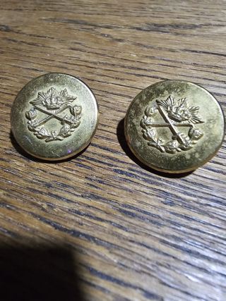 2 antiguos botones de General de Brigada