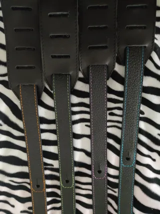 Correas tigre 100% cuero y DTF guitarra o bajo