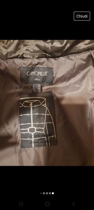 Piumino nuovo Camomilla taglia 42