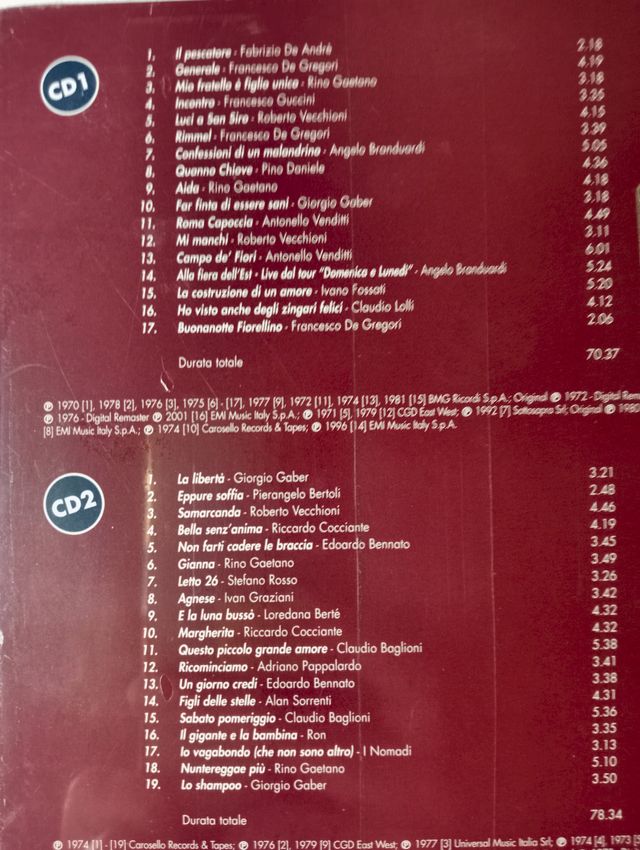 La grande storia della canzone italiana 5CD.