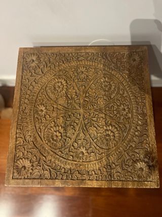 Mesita auxiliar madera Zara Home